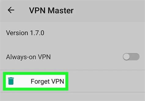 how to uninstall vpn on android